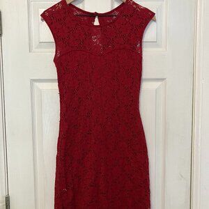 Lovely Day Ruby Red Cocktail Dress, Size S